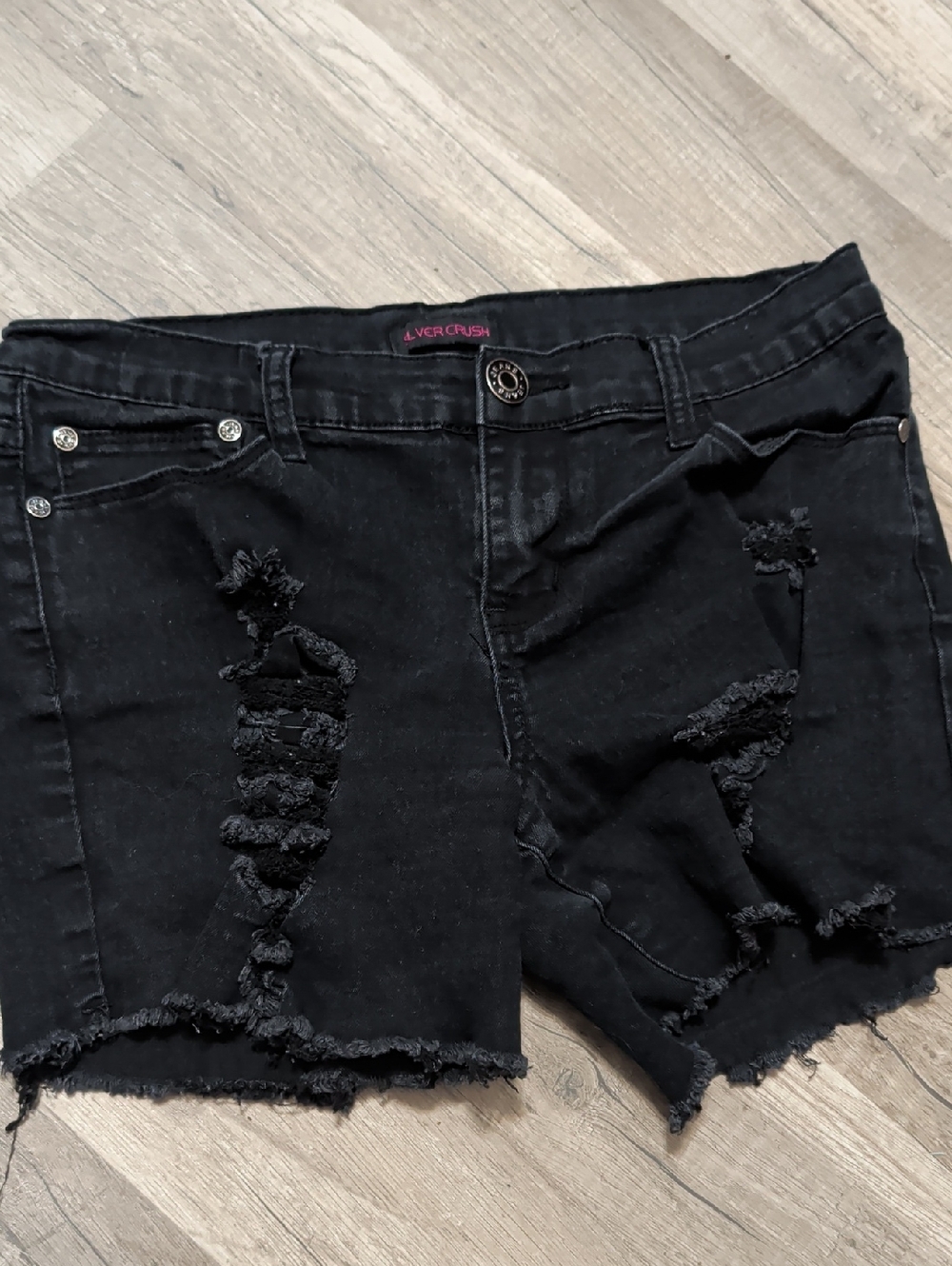 Forever 21 Black Distressed Women's Denim Shorts